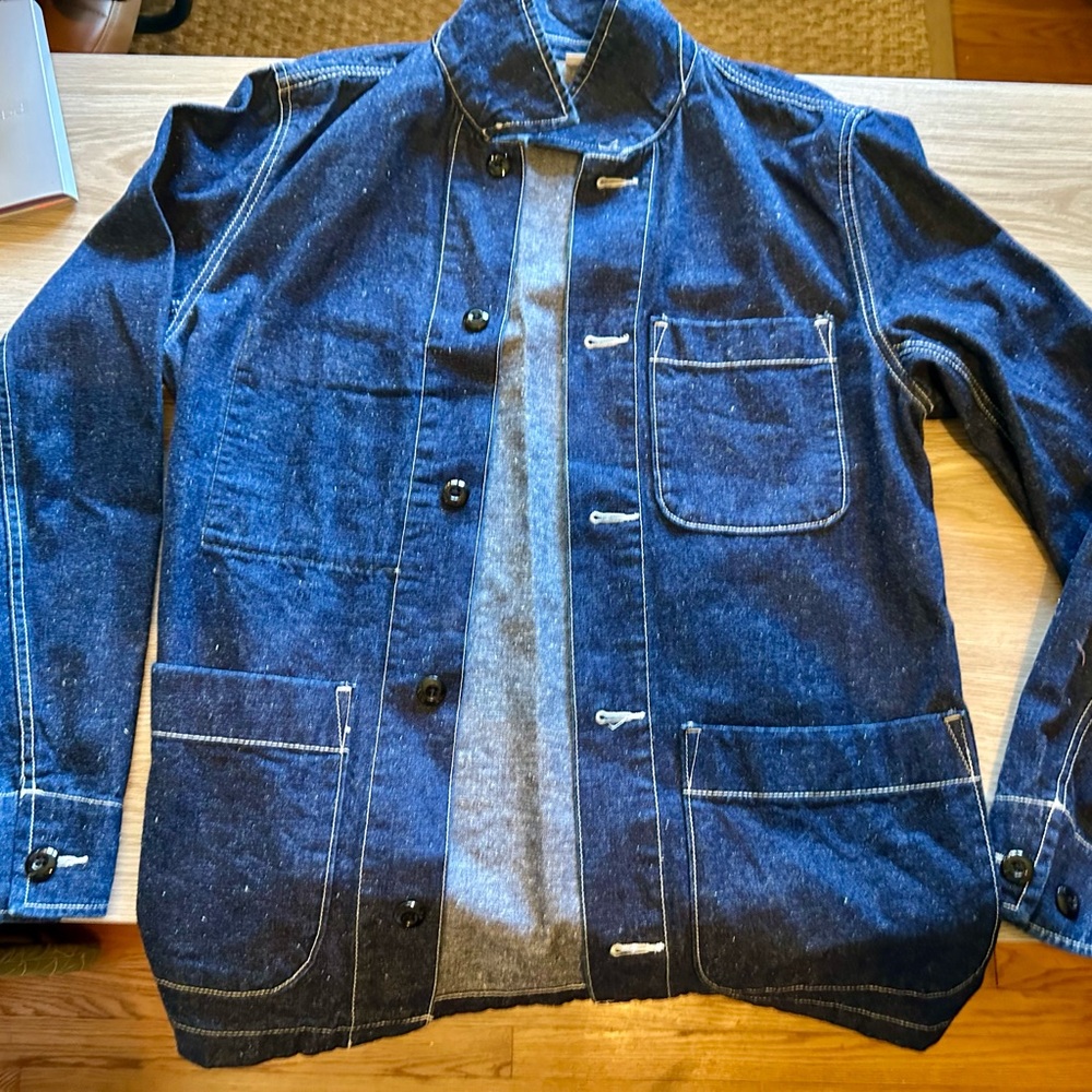 Wallace & Barnes Men’s Chore Coat - Japanese Kaihara Denim - Size Small